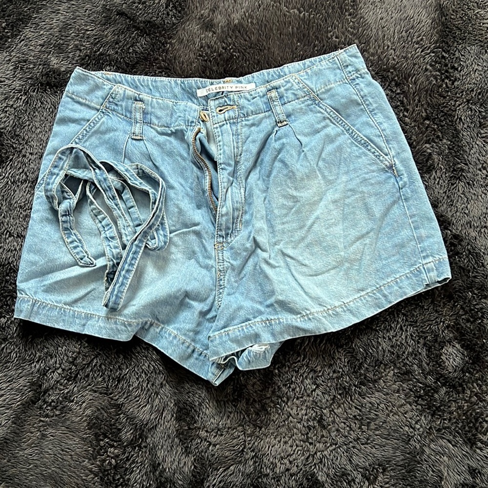 Light wash shorts